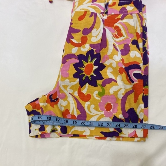J.Crew Women’s Floral,Ruffle,Wrap,Cotton Top. Size- Large & Short Pants. Size-12 - Picture 14 of 16